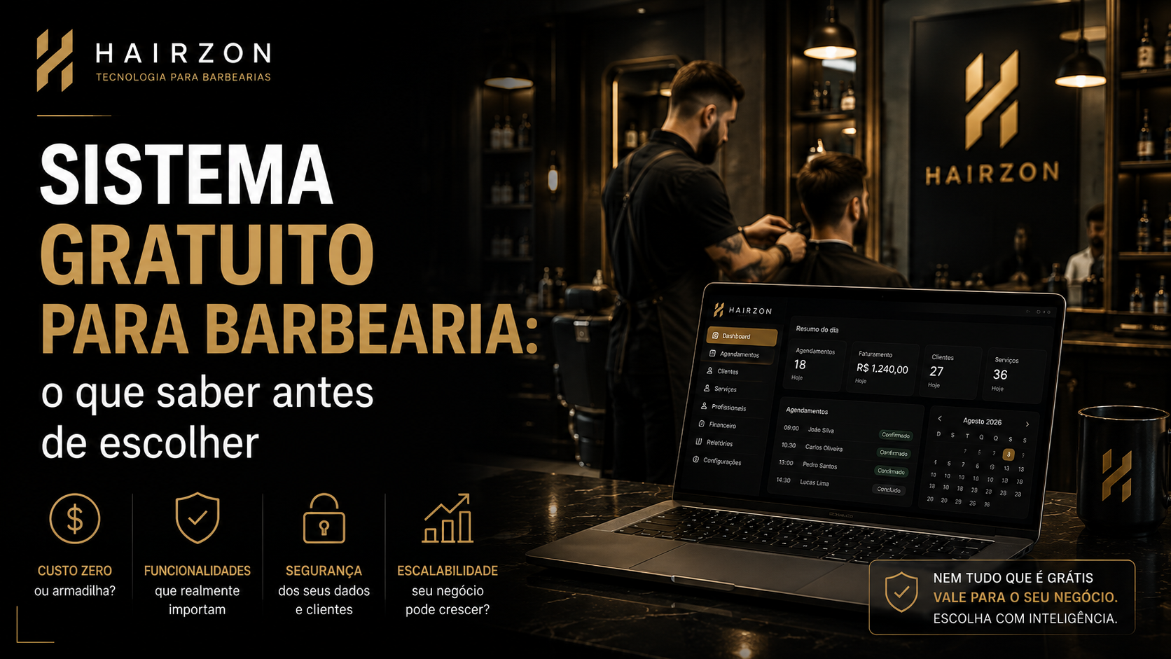 Sistema gratuito para barbearia: o que saber antes de escolher
