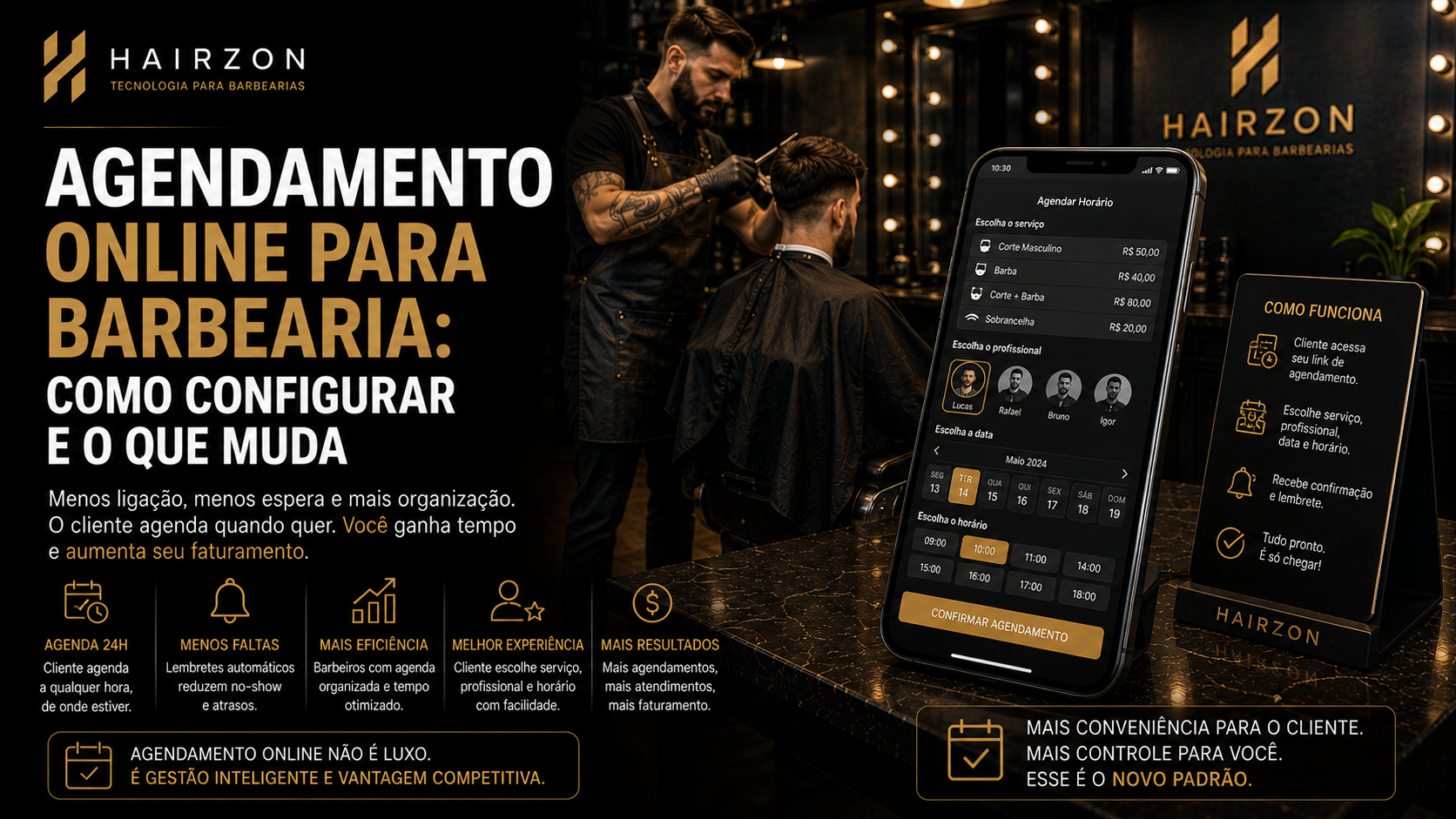 Agendamento online para barbearia: como configurar e o que muda