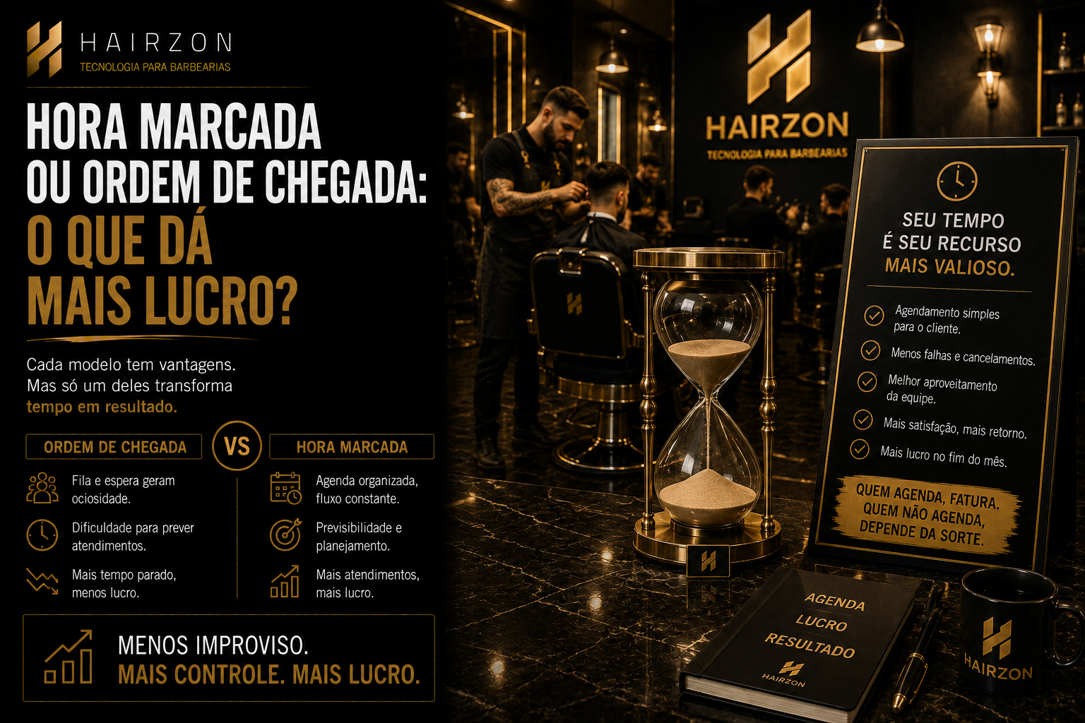 Cliente pagando corte de cabelo na maquininha de cartão no balcão da barbearia
